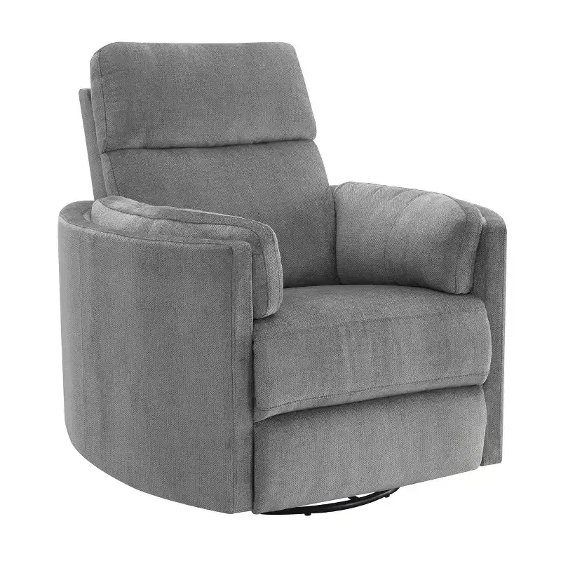 40" Sagen Active Sitting Chair Charcoal Chenille - Acme Furniture: Plush Glider Recliner, No Assembly Required
