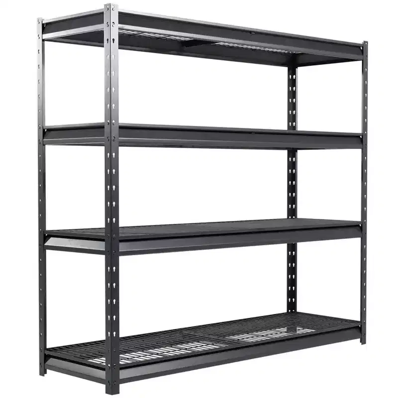 Atlas Shelving 4-Tier 77"x24"x72" 10000lbs Heavy Duty Steel Shelving Dark Gray: Adjustable Utility Storage, 2500lbs/Shelf Capacity