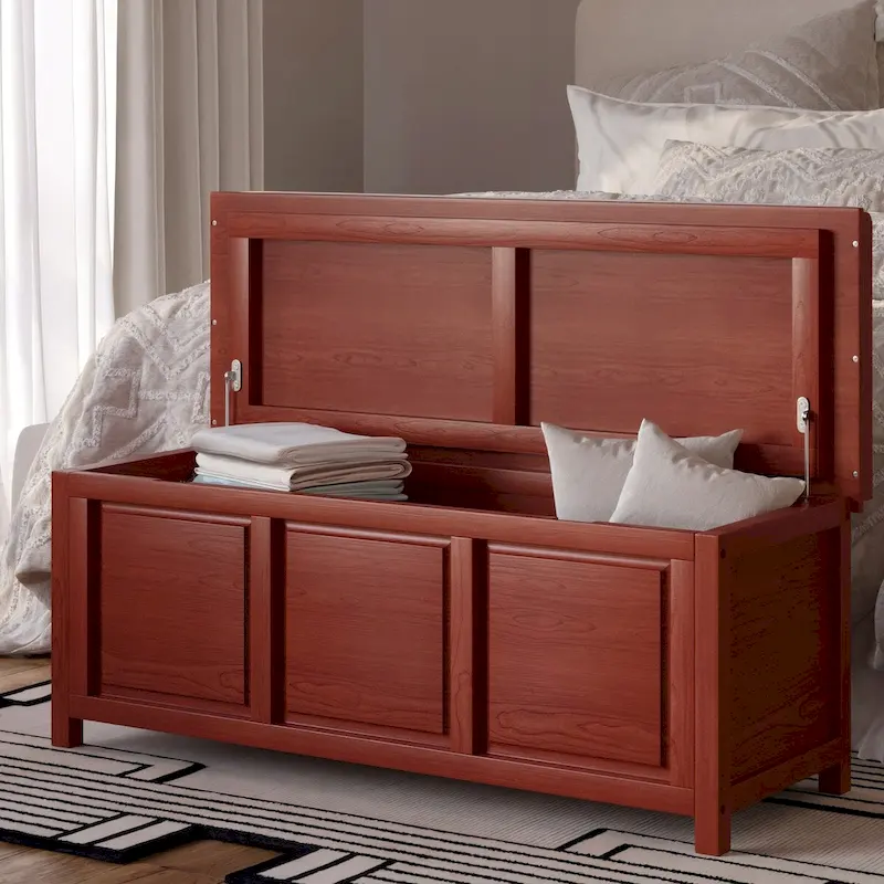 John Louis Home Solid Wood Open Top Storage Bench