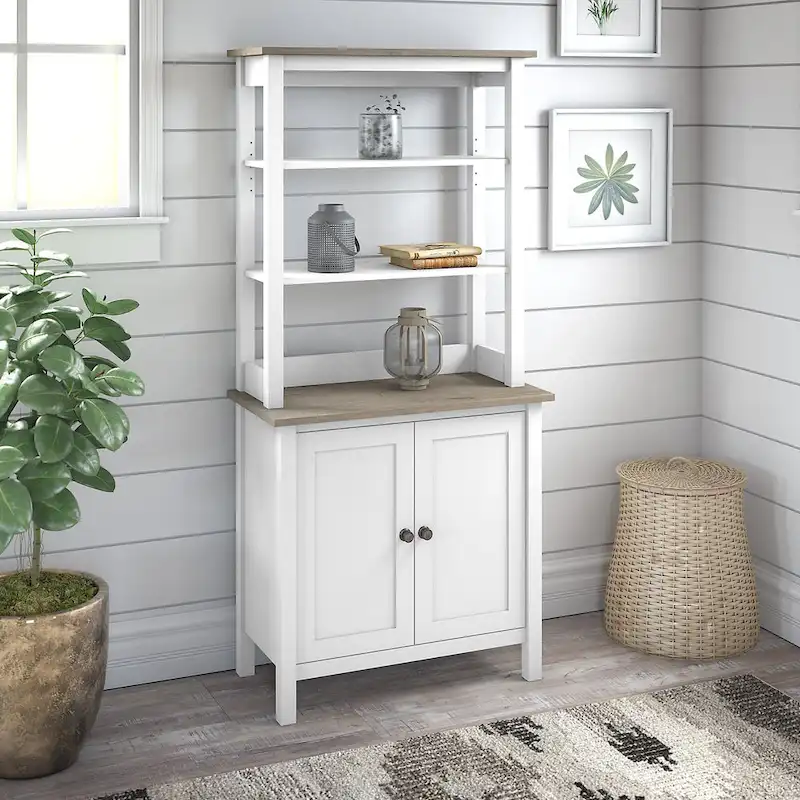 Mayfield 5 Shelf Bookcase with Doors by Bush Furniture