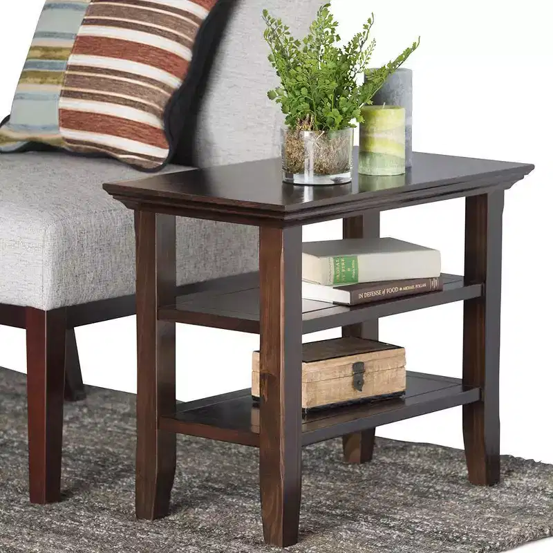 Normandy 14 inch Wide Solid Wood Transitional Narrow Side Table