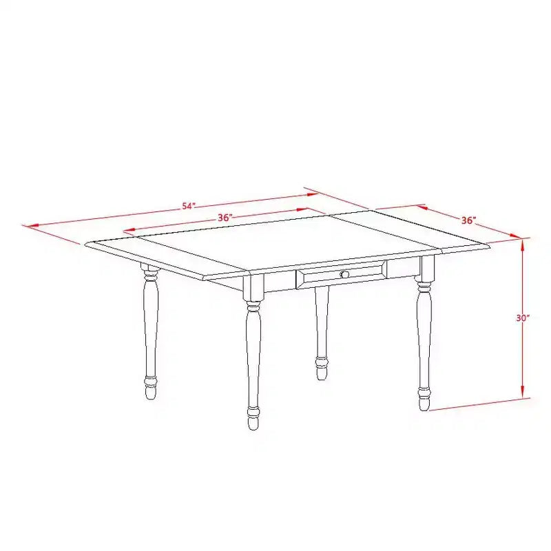 3-Pc Linen White Finish Solid Wood Top Dining Table Set - Seats 2