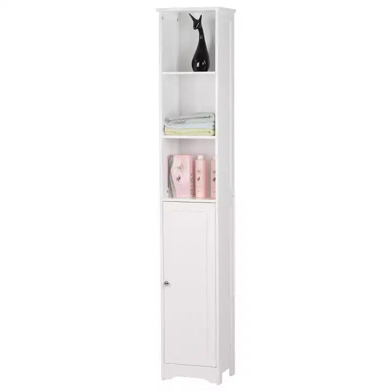 Karl Home One Door & Three Layers Bathroom Cabinet White