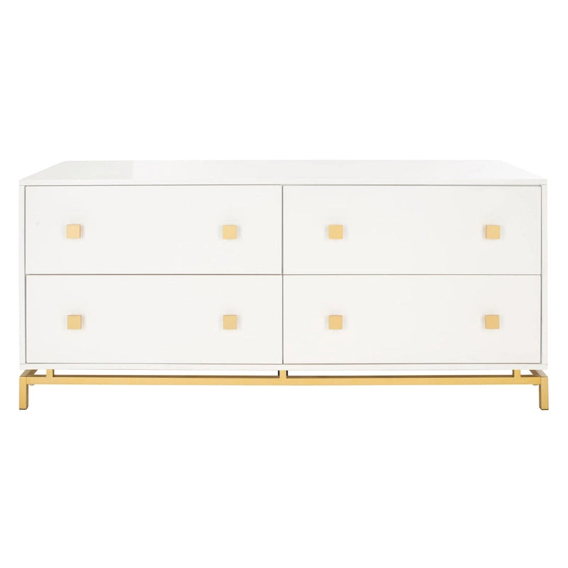 4-Drawer Bedroom Dresser, Couture Style, Solid Wood Frame, Elegant Finish