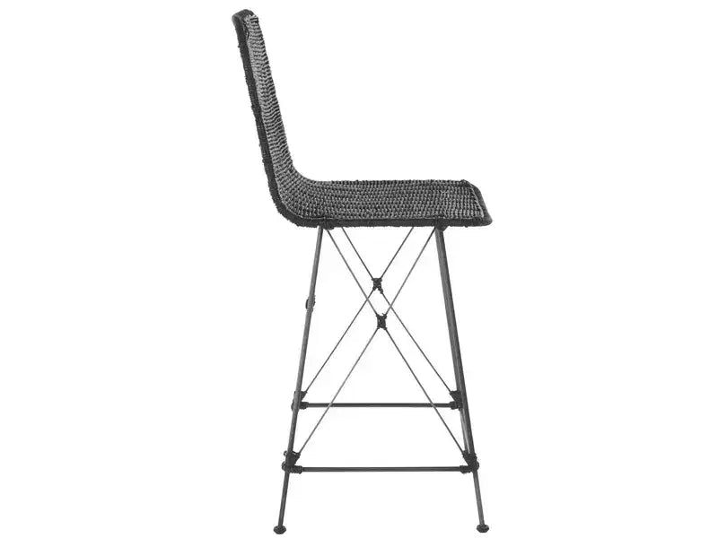 Weaved Rattan Counter Stool Set of 2