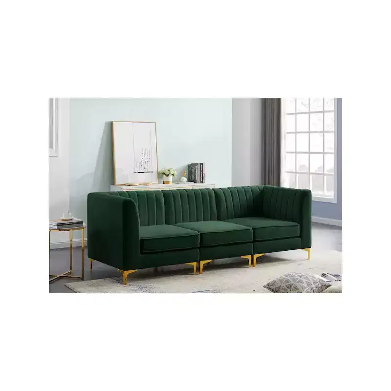 Meridian Furniture,Alina Velvet Modular Sofa