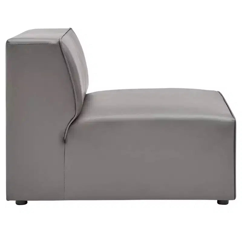 Mingle Vegan Leather Armless Chair - Modway