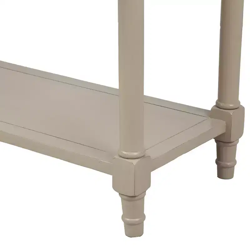 Console Table with Two Drawers and Bottom Shelf
