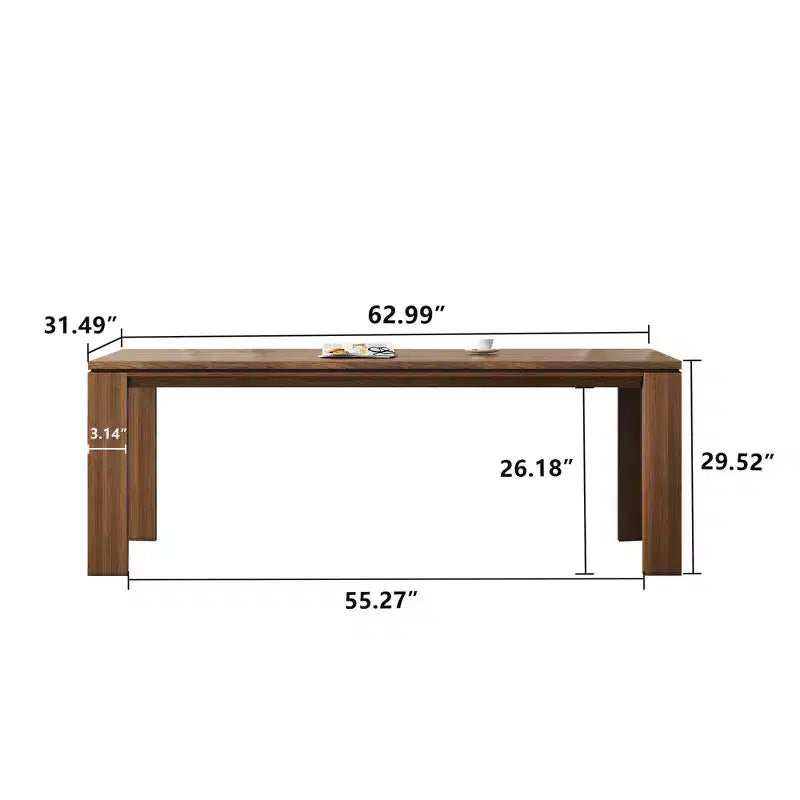 70.86 Inch Wooden Dining Table for 6 - 8 People
