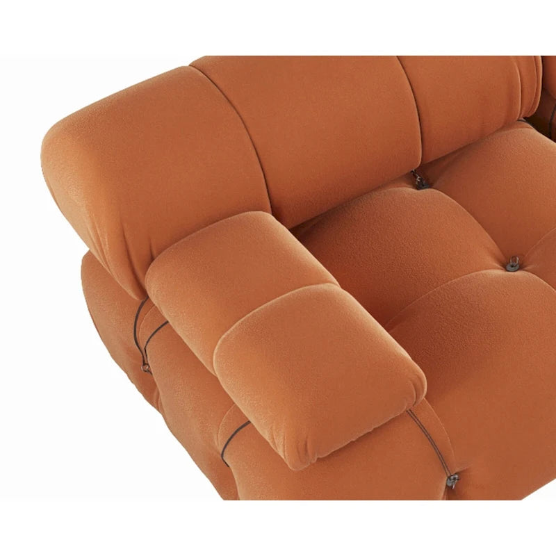 Velvet 3-Seater Sofa with Solid Wood Frame and Pocket Coil Springs