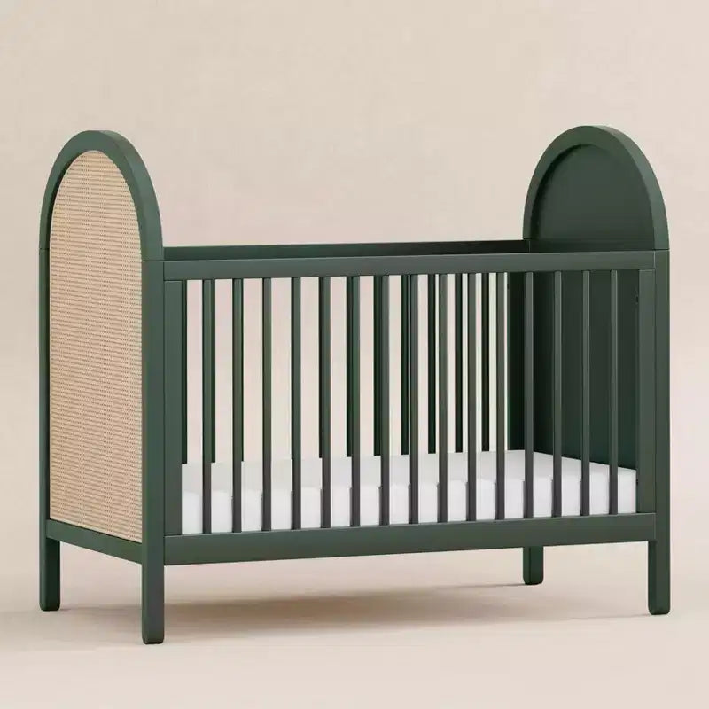 Boho Cane 3-in-1 Convertible Crib with Toddler Bed Conversion Kit