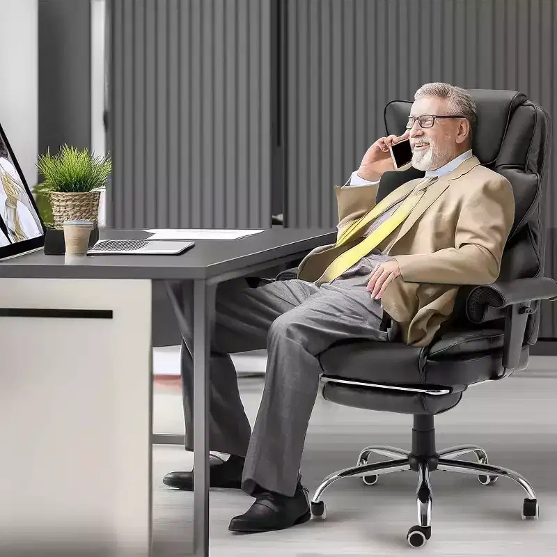 EROMMY 6-Point Massage Office Chair,Grey