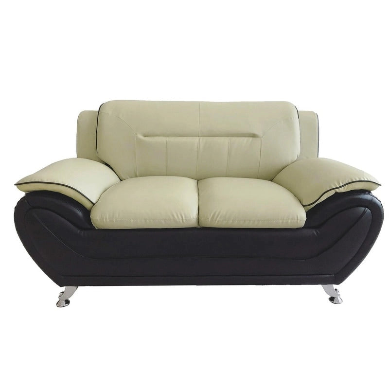 Bonded Leather Upholstered Loveseat