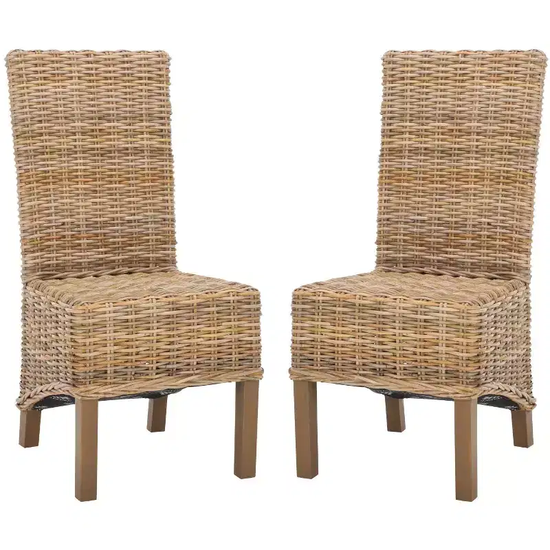 Pembrooke 19 H Rattan Side Chair (Set of 2) - FOX6520 - Safavieh Couture