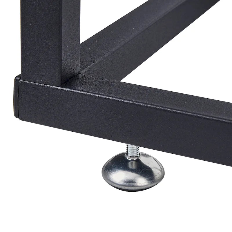 C-Shaped End Table Small Side Table Sofa Table with Metal Frame
