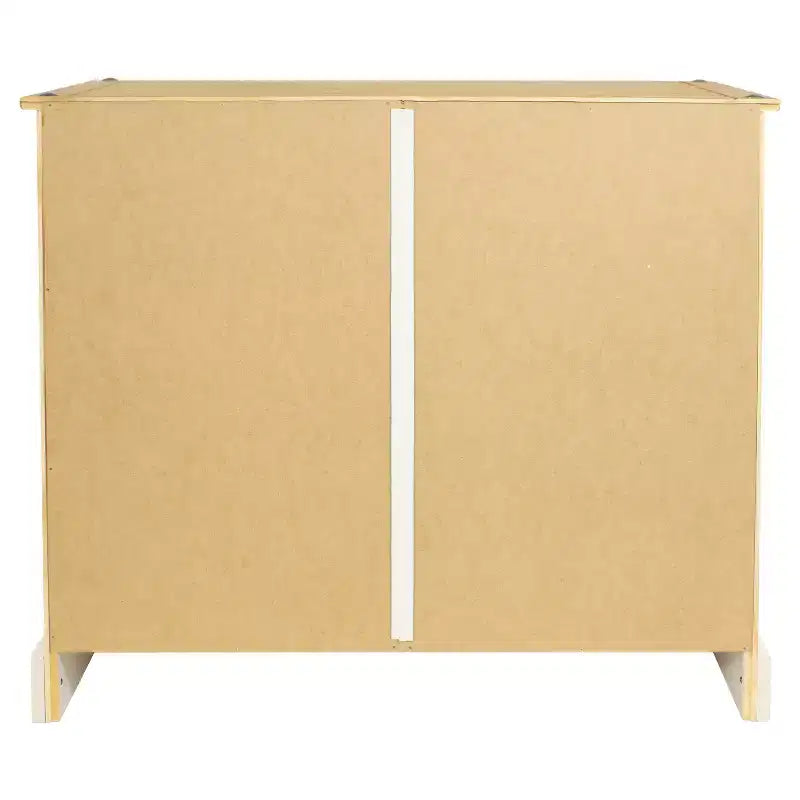 Sunnydaze Kitchen Sideboard Cabinet with 2 Drawers and 2 Doors - Solid Pine Construction - White