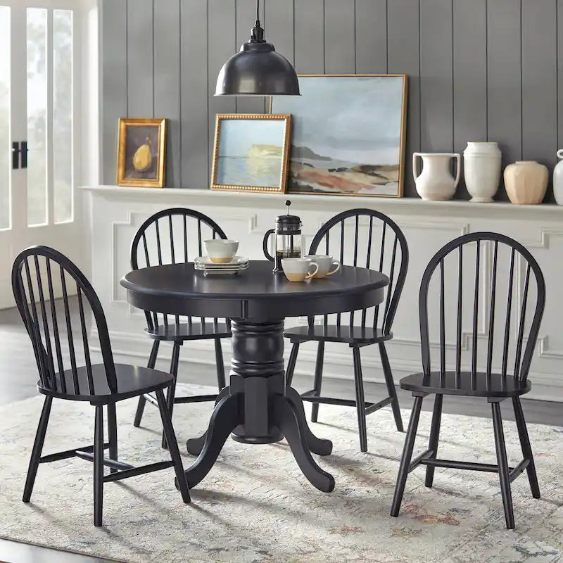 Solid Wood Rectangular Dining Table, Lancaster Style, Natural Finish