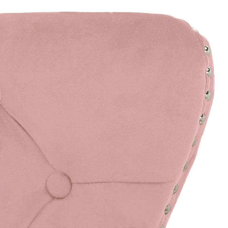Grandview Tufted Upholstered Dining Chair (Set of 2) with Nailhead Trim and Ring Pull