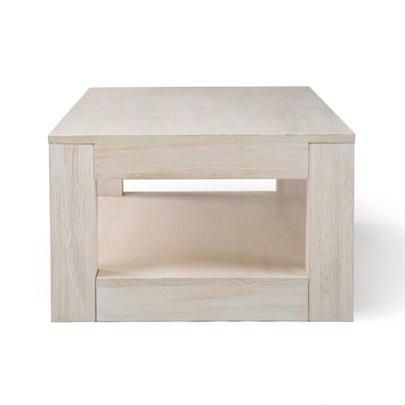 Modern Rectangular Coffee Table with Shelf