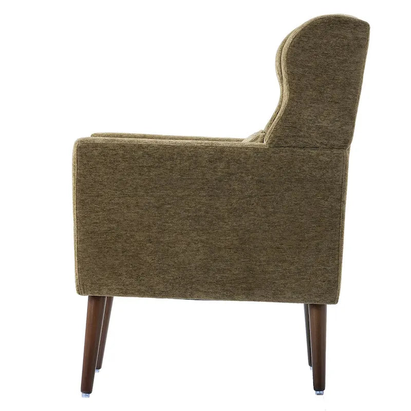 Mid-Century Modern Accent Chair with Waist Cushion
