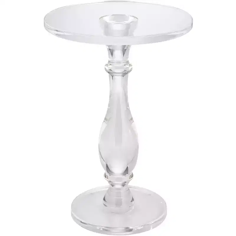 Rosaline 13 1/4 Wide Clear Acrylic Pedestal Side Table