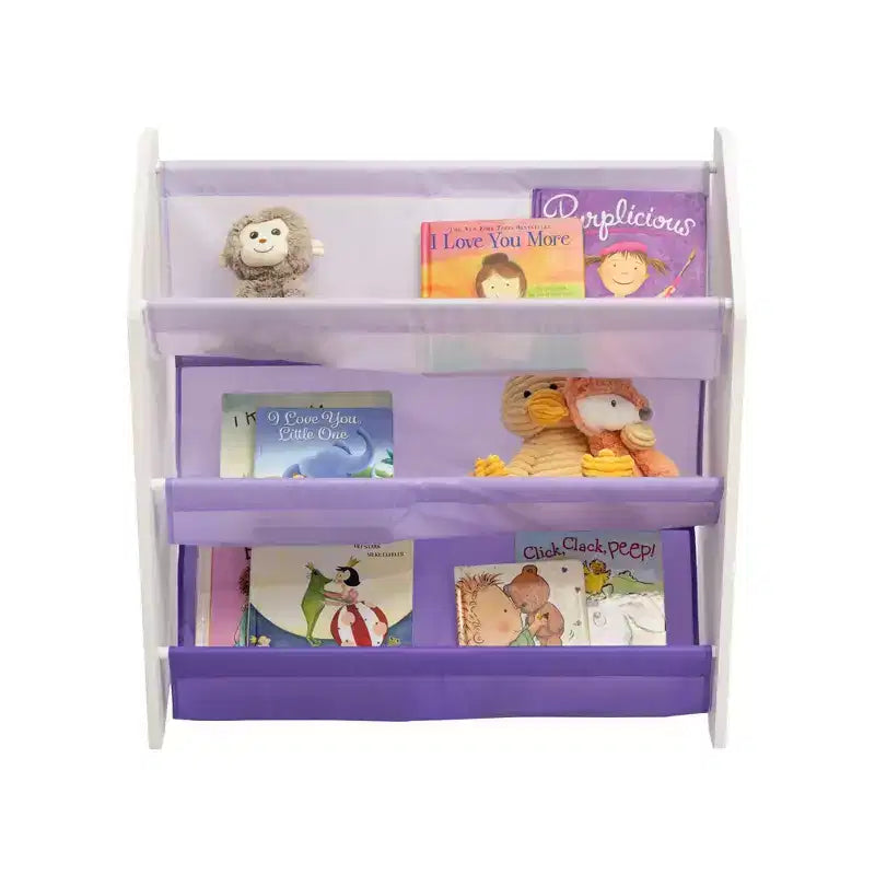 Humble Crew 30H 3 Tier Kids' Storage Book Rack Purple
