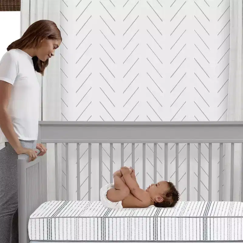 2-Stage Crib and Toddler Mattress with Cooling Cover, Firm, 5.25