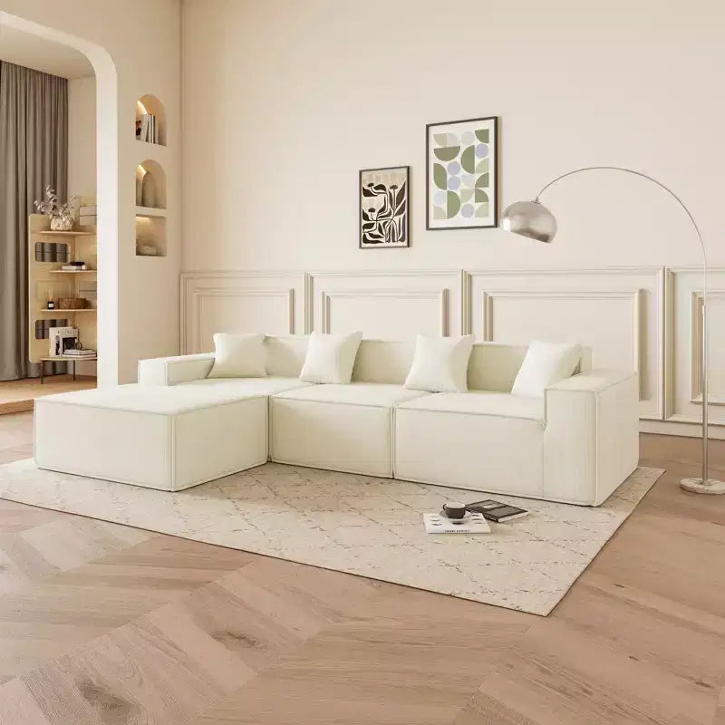 Modular L-Shaped Sectional Sofa with Reversible Chaise, Deep Seat Cushions, Comfortable Couch for Living Room