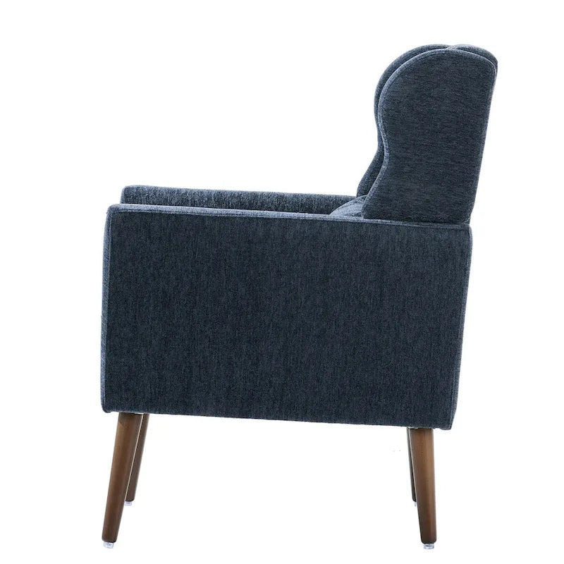 Mid-Century Modern Accent Chair with Waist Cushion