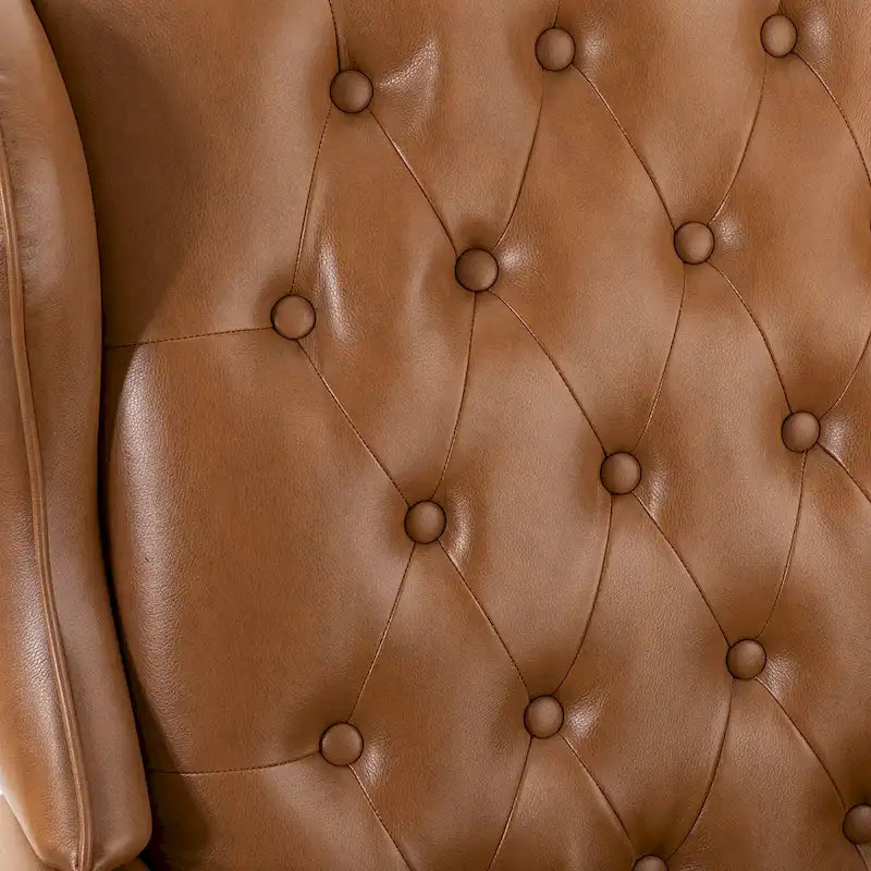 Modern swivel executive chair with tufted backrest