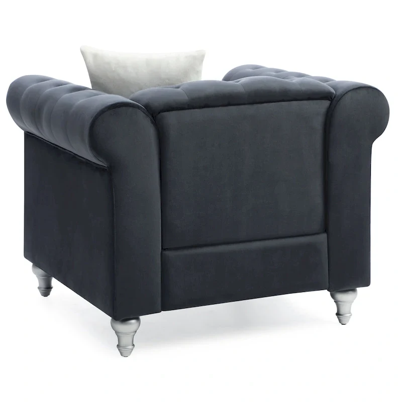Velvet Crystal Accent Chair