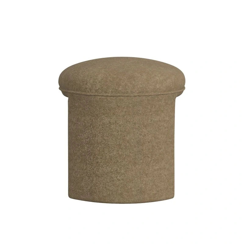 Modern Upholstered Ottoman with Boucle and Velvet Fabric Options