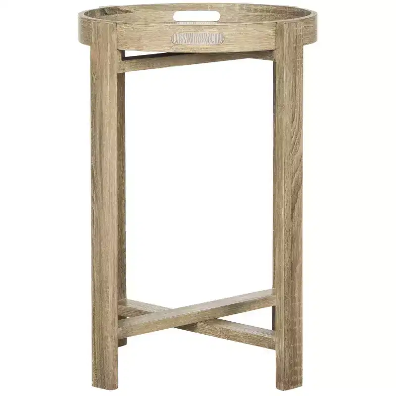 Hamish Side Table - FOX4248A - Beige - Safavieh Couture