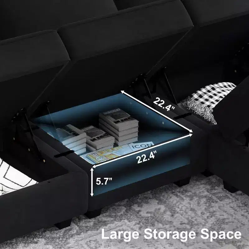 Belffin Modular Velvet Single Seats Module