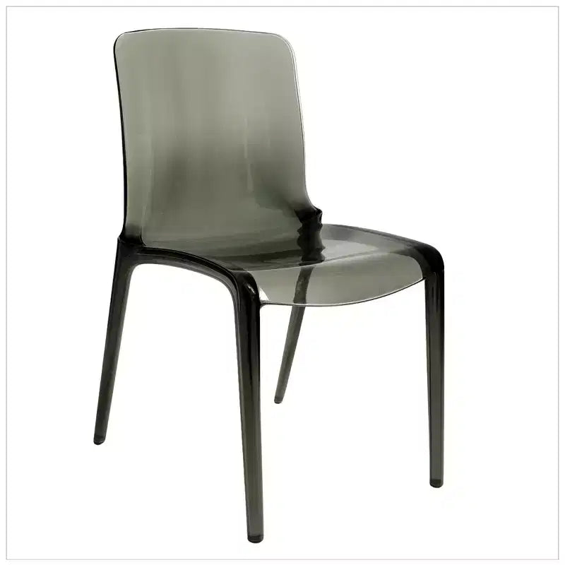 LeisureMod Murray Waterfall Edge Design Acrylic Dining Chair with Sleek Molded Seat, Modern Style for Kitchen, Dining Room, Office, Lounge, or Cafe