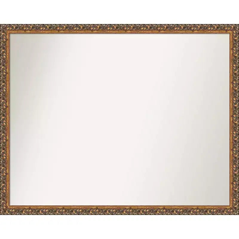 30" x 24" Non-Beveled Antique Bronze Wood Wall Mirror - Amanti Art