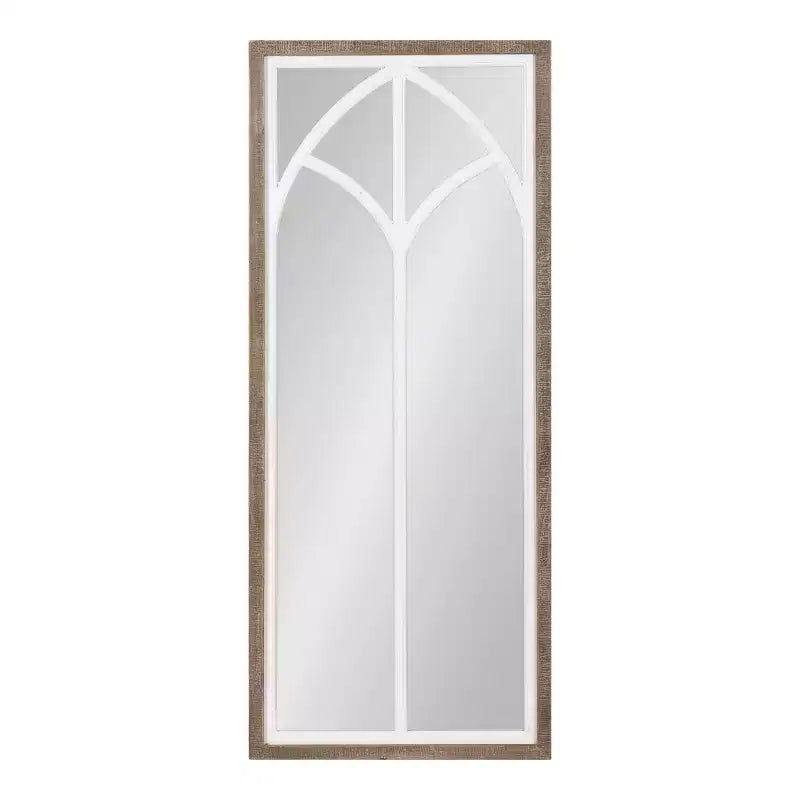 Kate and Laurel Gothard Rectangle MDF Decorative Mirror, 19x47, Rustic Brown