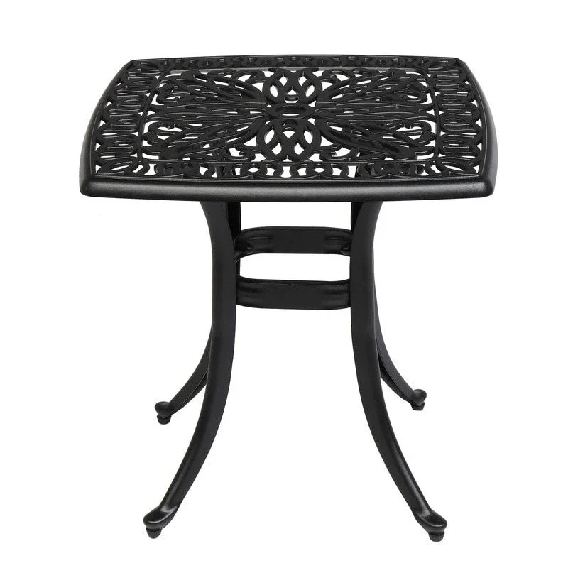 Patio 21  Cast Aluminum Dining Table with Umbrella Hole