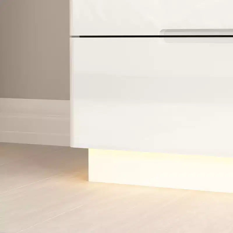 8 Drawer Dresser with Underlight - High Gloss Modern Chest of Drawers