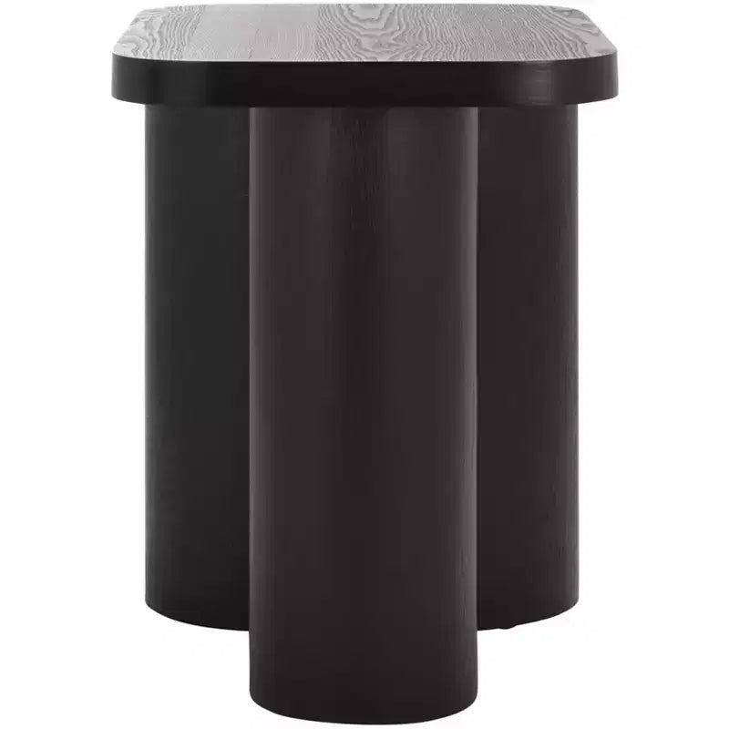 End Table with Wood Legs and Ash Veneer Top
