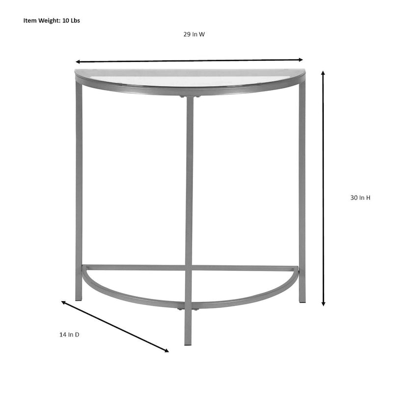 Demilune Console Table - Gold