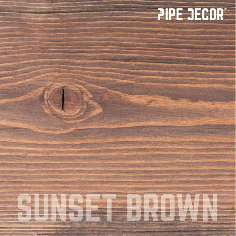 RESTORE Sunset Brown 36 in. Wood Shelf (Wood Only) by Pipe Decor
