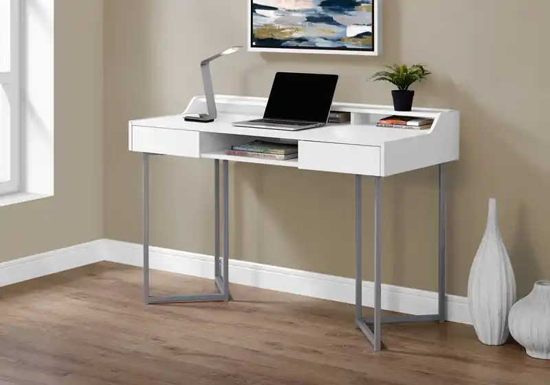 48 Office Desk with 2-Drawers & Cubbyholes