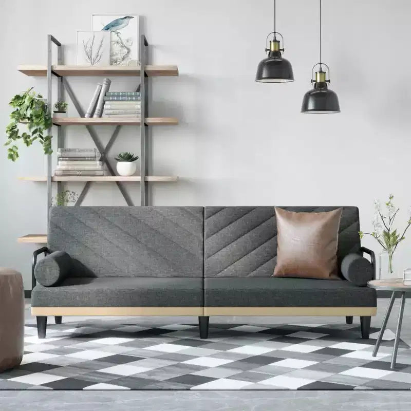 Sleeper Sofa with Armrests - Fabric Loveseat Recliner