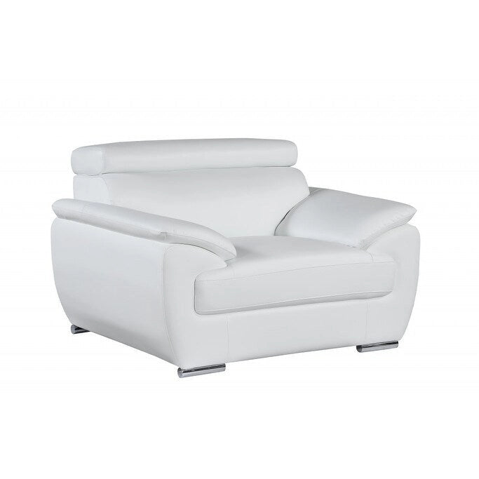 HomeRoots Genuine Leather Chair and a Half - 38