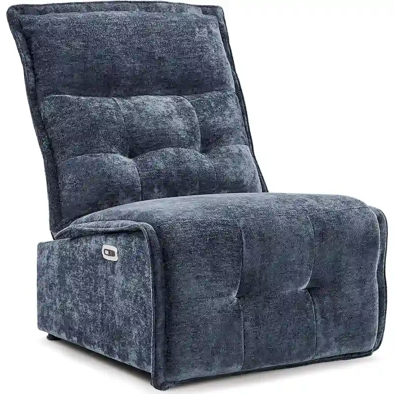 MCombo Armless Power Recliner Chair with USB Ports, 3.5 Wall Clearance Electric Reclining Sofa Chair for Living Room, ALR01