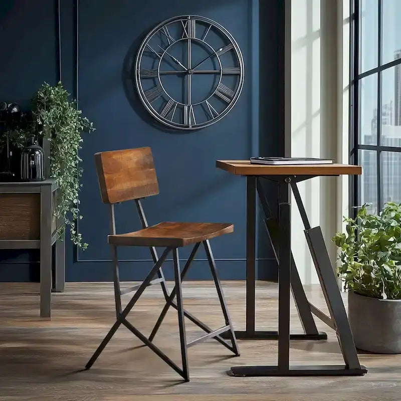 Reclaimed Wood Counter Stool