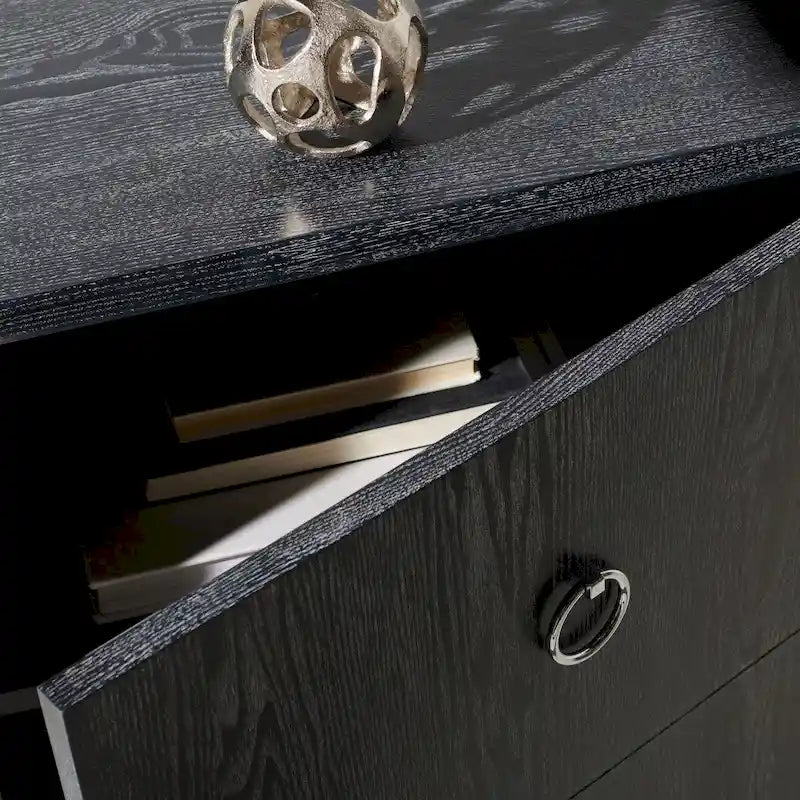 White and Gold Lacquer Chest - 24 W x 18 D x 26 H