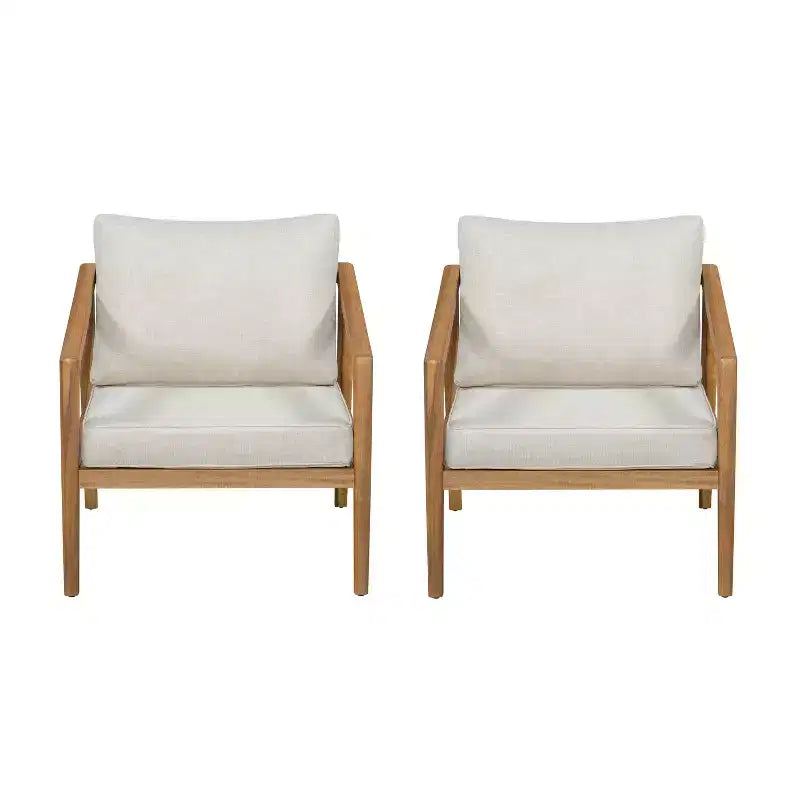 Christopher Knight Home Osborn Outdoor Slat Design Acacia Wood Club Chair (Set of 2)