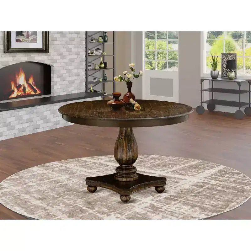 Round Dining Table with Pedestal Base – 48